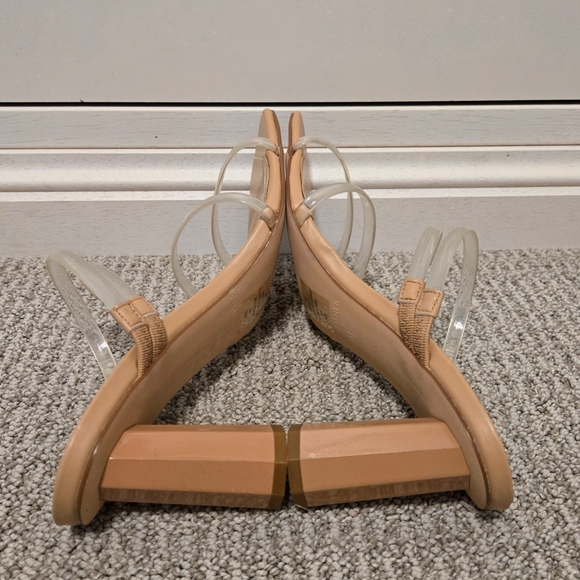 MARK FISHER - CLEAR/TAN SLIP ON HEELED SANDALS - Picture 5 of 9